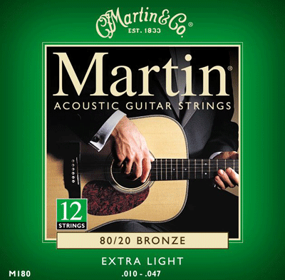 Martin M180 - Struny pre Akustick 12 strunov gitaru 10/47 