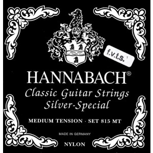 Hannabach Struny pre klasick gitaru srie 815 F.V.T.S Medium / High Tension Silver special Sada